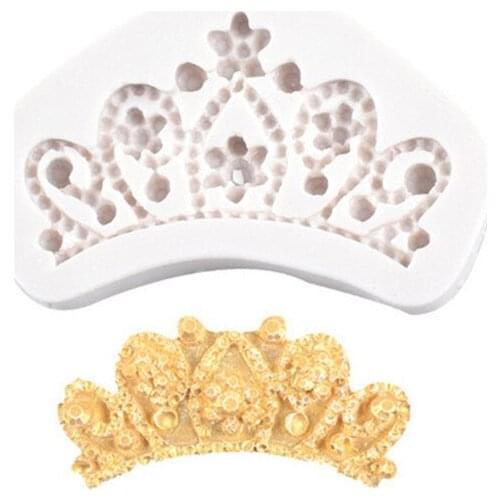 Crown Silicone Cake Mold Fondant Gum Paste Mold Cake Decorating Tools Clay Resin Sugar Candy Cake Mould