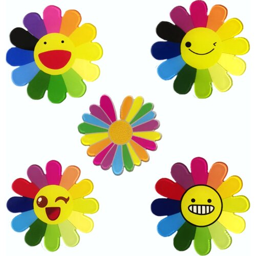 Colorful Acrylic Brooches For Women Cute Sunflower Badge Lapel Pin Scarf Buckle Clothes Hat Shirt Jeans Accessories Jewelry Gift
