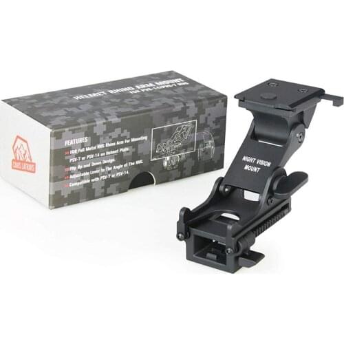 Rhino Mount for PSV-14, Night Vision Goggles(NVG) Accessory Full Metal Tactical Helmet Mount Fits ACH MICH Fast, Black/Tan