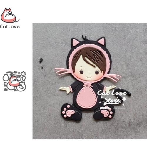 Catlove Cat Baby Animal Metal Cutting Dies Scrapbooking Mold Stencil Die Cuts Card Making DIY Craft Embossing New Dies For 2020