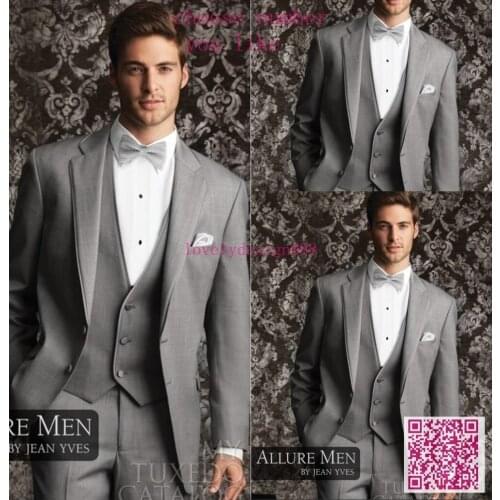 New Design 4 pics Mens Suit Men business Dress White wedding mens slim clothing 2 Buttons Groom Suit(Jacket+Pants+Tie+Vest)