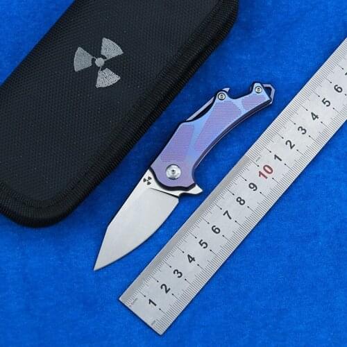 LEMIFSHE JR9315 Flipper folding knife M390 blade titanium alloy handle camping hunting survival kitchen fruit knife EDC tool