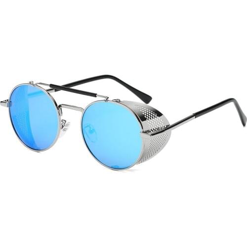 Fashion Metal Round Steampunk Sunglasses Men Women Brand Design Vintage Sunglass High Quality UV400 Glasses Eyewear Shades