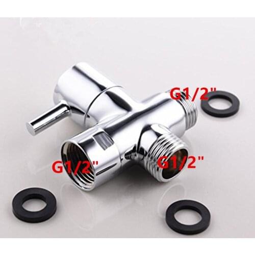 DWZ Shower Valve 3 Way Brass 3-way Diverter Valve For Handheld Shower Head Or Bath Tap Switch Outlet T Valve T Adapter