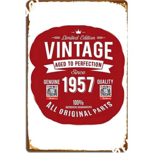 Vintage Born In 1957 J Pradillo Smarter Design Metal Signs Garage Club Decoration Wall Mural Tin sign Posters