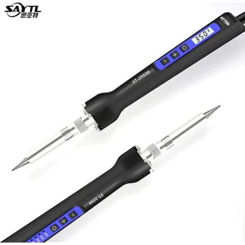 ATTEN 80W/150W intelligent Adjustable Temperature Electric Soldering Iron Portable Digital Solder Station LCD Display Auto Sleep