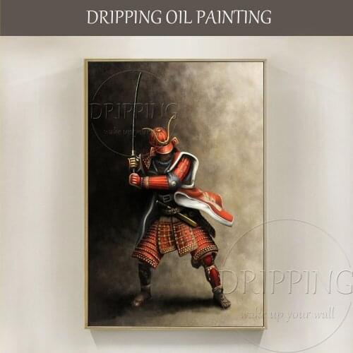Top Artist Handmade High Quality Japanese Samurai Oil Painting on Canvas Handmade Impressionist Japanese Samurai Oil Painting