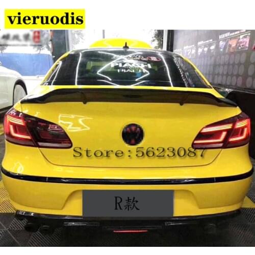 R Style Carbon fiber rear roof spoiler lip wings for Volkswagen VW Passat CC Sandard 2009-2018