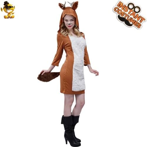 Woman Reindeer Dress Cosplay Costumes Funny Animal Outsuit Adult Festival Dress Christmas Costumes
