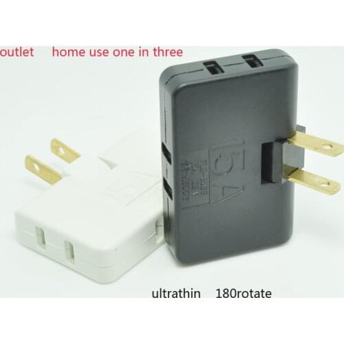 1pc Plug Mini Outlet Power Converter Rotate Charger Wall Socket Adapter Splitter Converter Socket One To Three Power Conversion