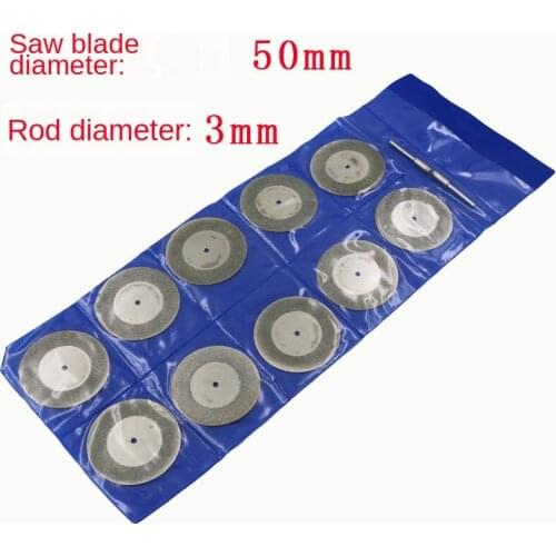 10PCS Emery Diamond 50MM Coated Double Side Cutting Discs cut off blade Grinding Disc With 3.0mm Mandrel for Dremel Rotary Tools