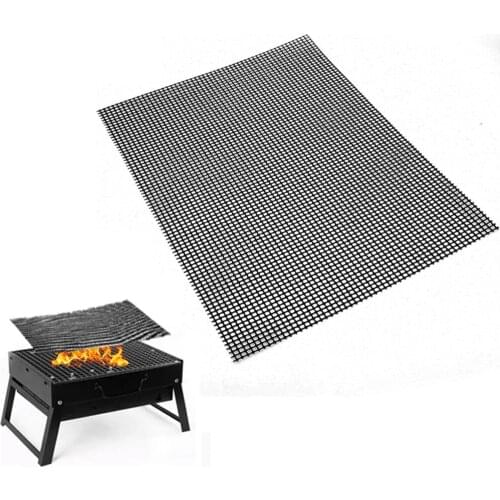 2019 New High Security Grid Non-Stick Barbecue Grilling Mats Shape BBQ Mat With Heat Resistance 30x40cm For Outdoor Activities