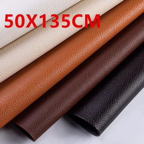50X135CM Leather Repair Tape Patch Leather Adhesive for Sofas, Car Seats, Handbags, Jackets,First Aid Patch (Dark Brown black)