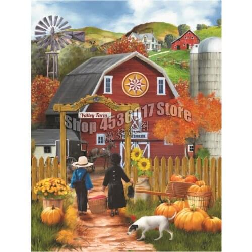 Valley Farm 5D Diamond Mosaic Full Home Decor Diamond Embroidery Crafts DIY Diamond Painting Cross Stitch landscape Needlework