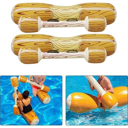 Battle Log Rafts Inflatable Pool Float Row Toys Outdoor Games Pool Float Water Toys For Summer Pool Party Water Sport