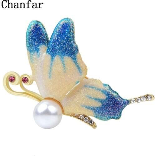 Chanfar Cute Rhinstone Butterfly Brooch Scarf Hijab Pins Women Girl Beautiful Wedding Bridal Christmas Gift