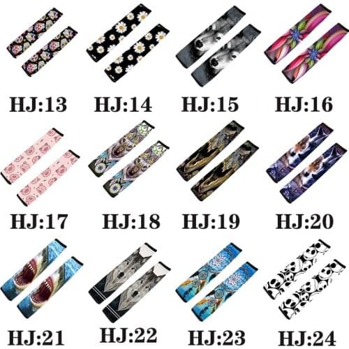 Seat Belt Cover 2 Packs, Soft Car Seat Belt Pad Cover Neoprene Seat Belt Shoulder Pads for Adults Kids and Office Chair Armrest