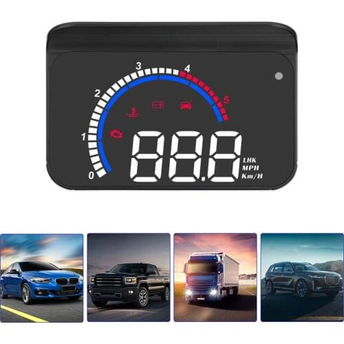 Digital Car Speedometer Overspeed Warning Head Up Display HUD OBD2 Windshield Projector Temperature Alarm Car Electronics System