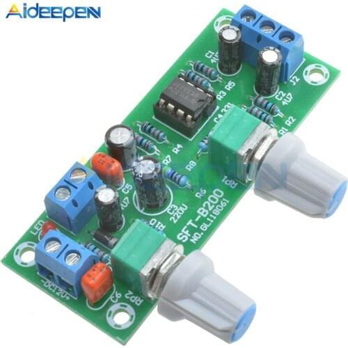 DC 12V-24V Low-pass Filter NE5532 Subwoofer Process Pre-Amplifier Preamp Board Electric Circuit Integrated Circuits