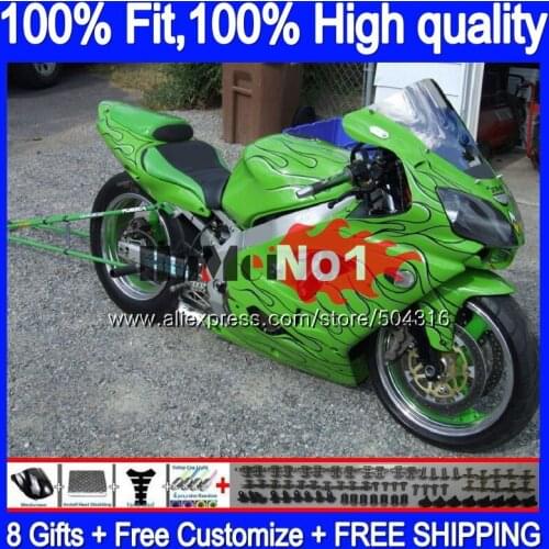 Injection For KAWASAKI ZX 12R 1200CC ZX12R 02 03 04 05 06 86MC.44 ZX1200 CC ZX-12R 2002 2003 2004 2005 2006 Green black Fairing