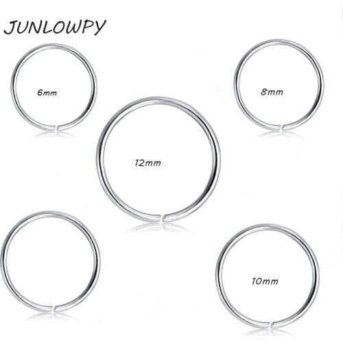 JUNLOWPY 100pcs/set Stainless Stee Hoop Nose Ring Earring Septum Lip Piercing BCR/CBR Open Tragus Earring body jewelry piercing