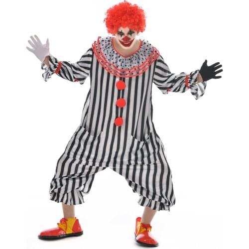Snailify 2020 Circus Clown Cosplay Jumpsuit Men Joker Performance Fancy Dress Halloween Costume For Adult Party Outfits