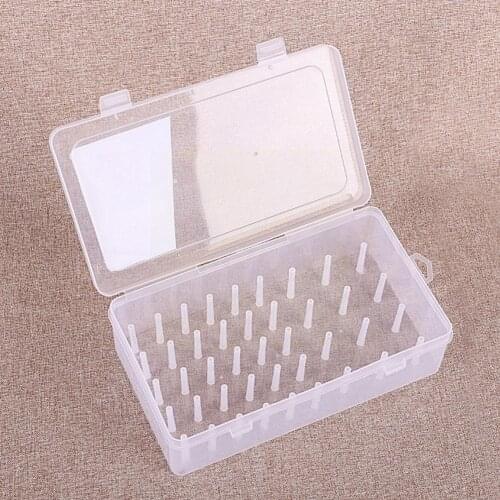 42 Axis Sewing Threads Box Transparent Needle Wire Empty Containers Box Organizer Threads Holder Sew Storage Container H4Y3