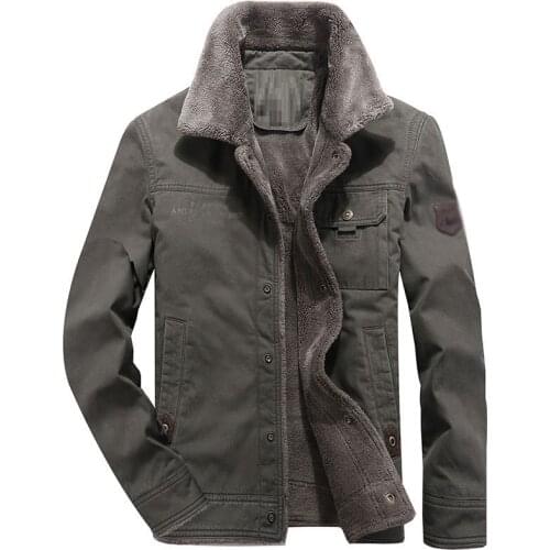 2019 New arrival winter overcoat warm thick fleece jacket coat turn down collar single breasted outwear long sleeves male outfit