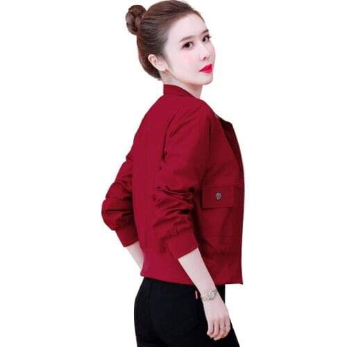 Women Jacket Spring Autumn Coat Casual Long Sleeve Female Windbreaker Outwear Lady Short Student Thin Section Basic Coat Tops