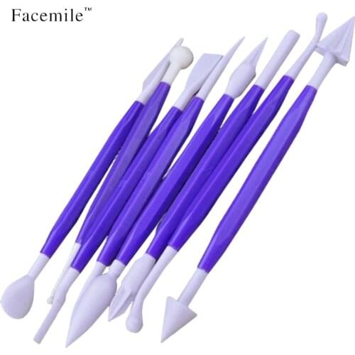 Sugarcraft Fondant Cake Pastry Carving Cutter Chocolate Decorating Flower Clay Modelling Plastic Baking Craft Tool Set 01030