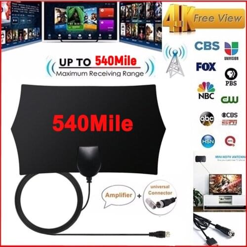 2021 new Indoor Digital HDTV antenna TV 500 Miles Radius Amplifier DVB-T2 isdb-tb clear satellite dish signal receiver Aerial