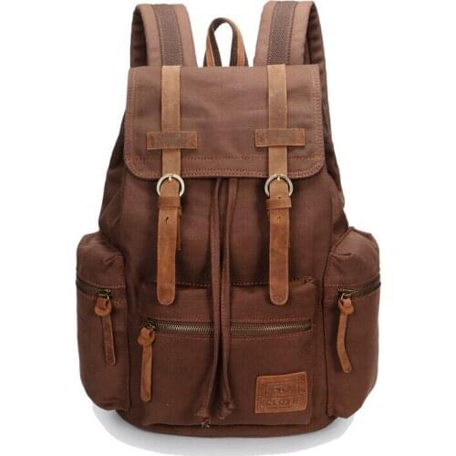 X-Online new hot good quality unisex woman man vintage canvas backpack