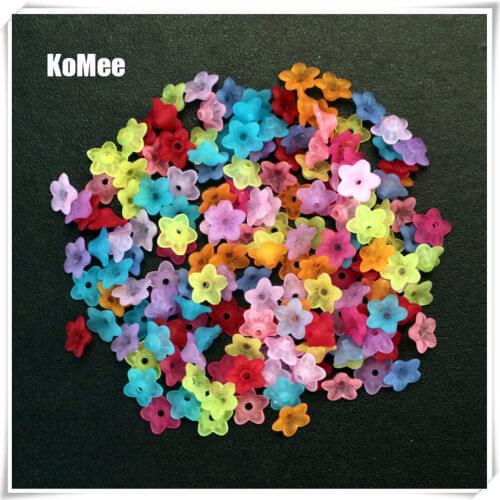 Wholesale 4900pcs 10*4mm Mix Color Acrylic Loose Spacer Frosted Flower Beads Fit Fashion Jewelry Necklace Bracelet