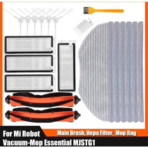 Main Brush Hepa Filter Mop Cloth For Xiaomi Mi Robot Side Brush Essential Spare Parts For Xiaomi Mijia G1 Cleaner Accessories
