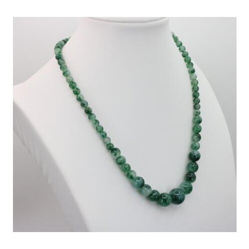 6-14mm round pearl round necklace chain set green and white chalcedony stone fashion women jewelry wholesale price 18