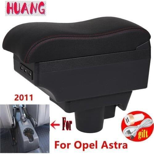 For Opel Astra Armrest Box For Opel Astra H Car Armrest 2011 interior refitting accessories Storage box USB Easy to install