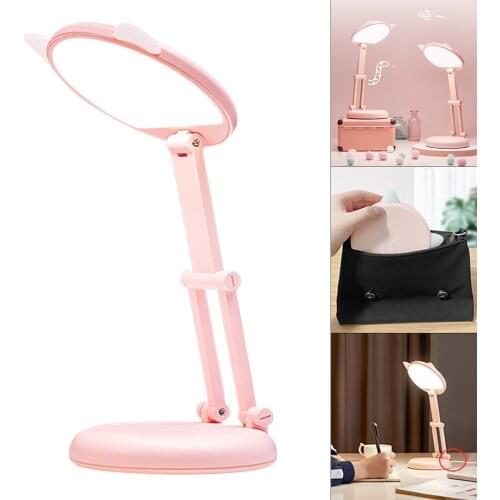 Portable Foldable Desk Lamp LED Eye Protection Light 3 Color Modes Stepless Dimming Touch Reading Light for Home
