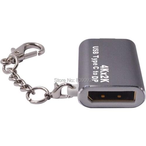 Portable mini high quality USB3.1 Type C To DisplayPort DP 4K HD Adapter Converter Keychain for Macbook Pro