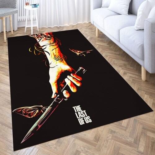 The Last of Us Carpet for Living Room 3D Anime Cartoon Rug Gamer Teen Room Bedside Lounge Rug Kids Children Floor Mats