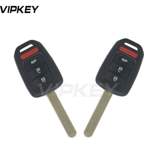 Remotekey 2pcs 4 button HON66 blade MLBHLIK6-1T for Honda CRV Civic Accord 2014 2015 Remote head car key shell