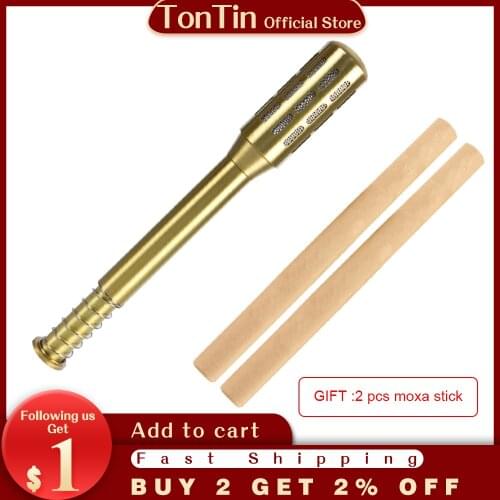 Retail big size pure cupper body device moxa cone health product (gift 2 pieces moxibution roll)