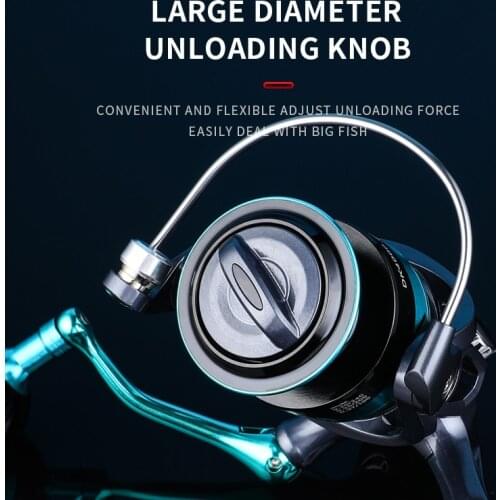 BEARKING PRO DK series Fishing Reel Max Drag 10kg 5.2:1 Gear Ratio Metal Spool Spinning Reel Saltwater Reel CNC Rocker