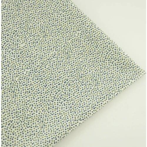 Dark Green and Gray Circle Printed Beige Cotton Poplin Fabric Plain Tilda Doll Patchwork Clothing Sewing Fashion Textile Crafts