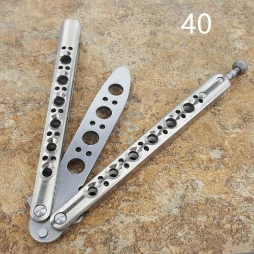 Theone Butterfly In Knife BM40 BM41 BM42 BM43 BM46 BM47 Trainer Knife T4 Titanium Handle Channel CNC 440C Blade Bushing System