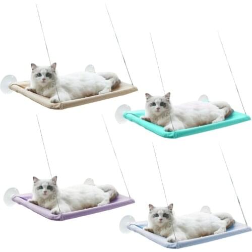 Comfy Window Perch Cat Bed with Strong Suction Cups Detachable Washable Breathable Pet Bed Space Saving Hammock for Dropship