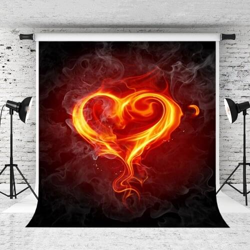 VinylBDS 5x7ft Fire Photography Background Flame Of Love In Love ValentineS Day Photo Studio Background