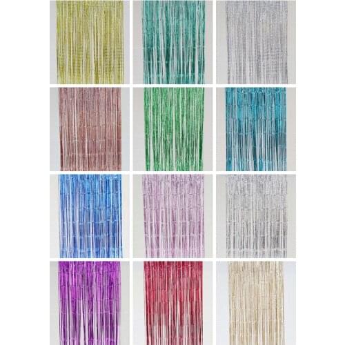 1*2M Gold Pink Rainbow Sequin Curtain Door Curtain Tinsel Shining Tassel Wedding Party Decoration Happy Birthday Sequin Backdrop