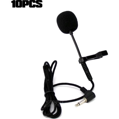 10PCS Mini 3.5mm Jack Tie Collar Clip on Laple Mic Lavalier Microphone For Wireless Bodypack Transmitter Speaking Speech Teacher