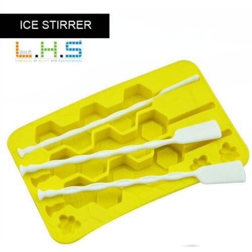100pcs/lot Free Shipping Honeycomb Ice Mold Cooking Tools Cookie Cutter Ice Trays Ice Cream Ice Cube Popsicle Molds Forma