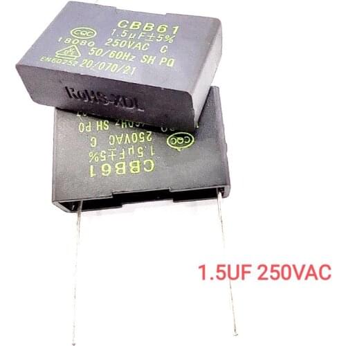 5pcs 155 325 1.5UF 3.2UF 1500NF 250VAC 275VAC MKP X2 CBB61 Film Capacitor Box
